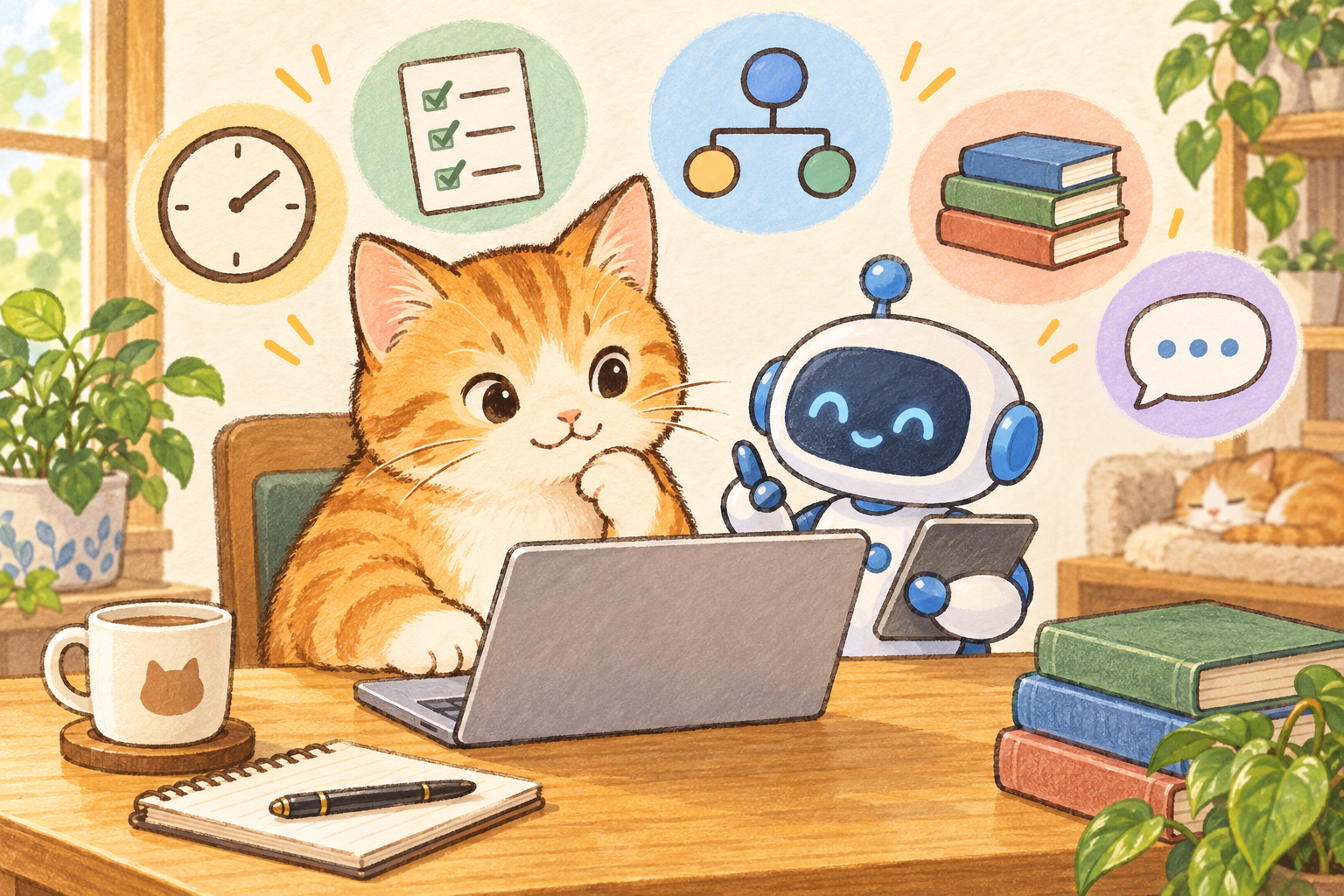 AIエージェントによる業務効率化 実践研修のイメージイラスト