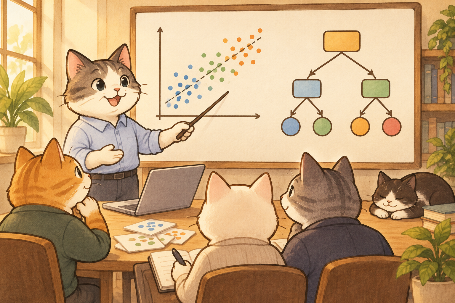 機械学習入門研修のイメージイラスト