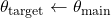  \theta_{\text{target}} \leftarrow \theta_{\text{main}} 