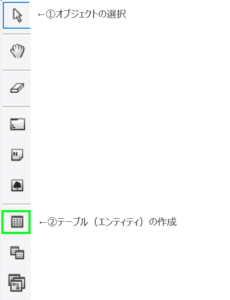 モデリングのメニュー