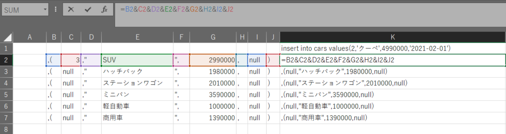 新人エンジニア研修で使うテーブルを作成し編集する mysql スキーマ 作成