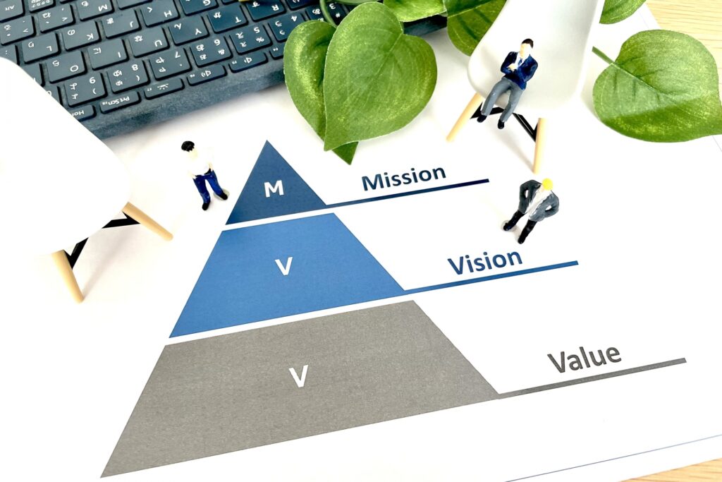 IT企業におけるビジョン・ミッション・バリューのイメージ