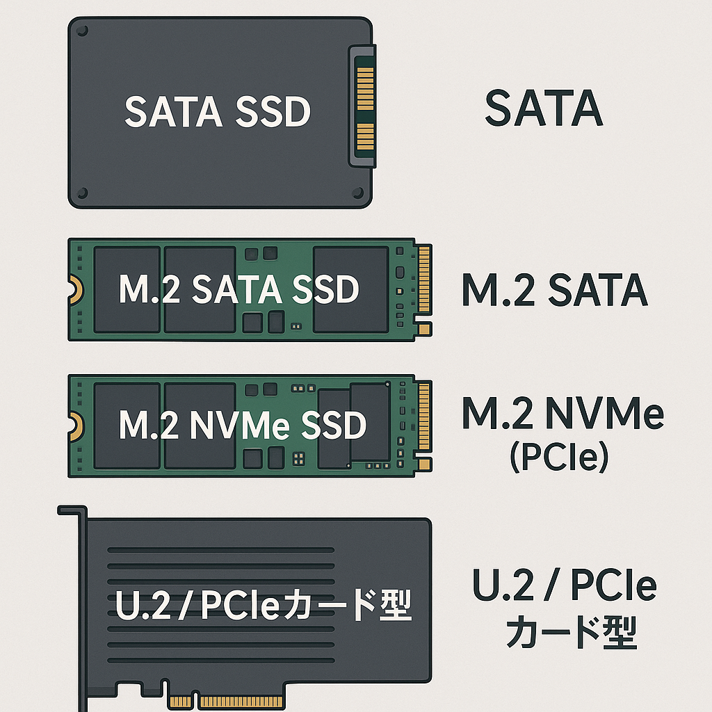 【新人エンジニア向け】SSDの規格とは?SATA・NVMe・M.2をやさしく徹底解説! -